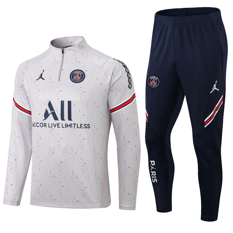 Conjunto PSG Ziper Curto Cinza