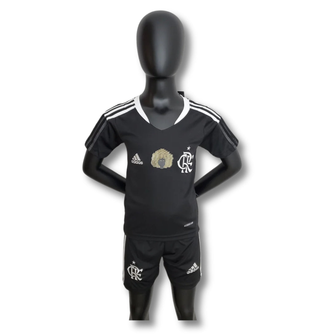 Kit Infantil Flamengo Consciência Negra 22/23  Preto