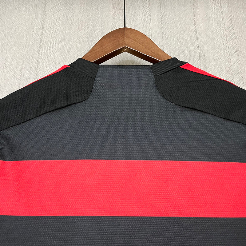 Kit Infantil Flamengo 24/25 Rubro Negro Manga Longa